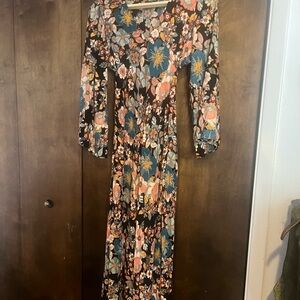 Angie Multicolor Floral Long Sleeve Dress